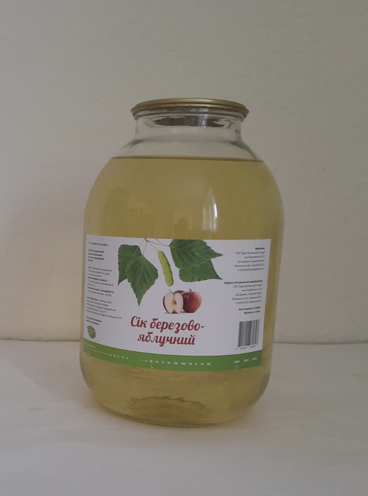 Сік березово-яблучний 3,0 л Дари Волинського краю